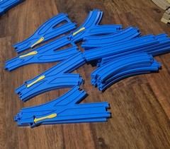 Takara Tomy Plarail Blue Track Lot Of 26