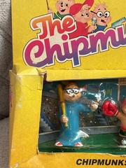 RARE VINTAGE 1983 IDEAL ALVIN & THE CHIPMUNKS SPORTS PVC FIGURES NEW IN BOX