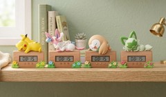 Pokemon Character Desk Clock Figure Pikachu Sylveon Rowlet Sprigatito