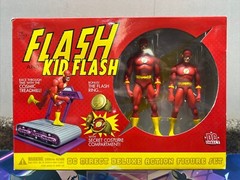 DC Direct Flash & Kid Flash Deluxe Action Figure boxed set w/ treadmill/ring