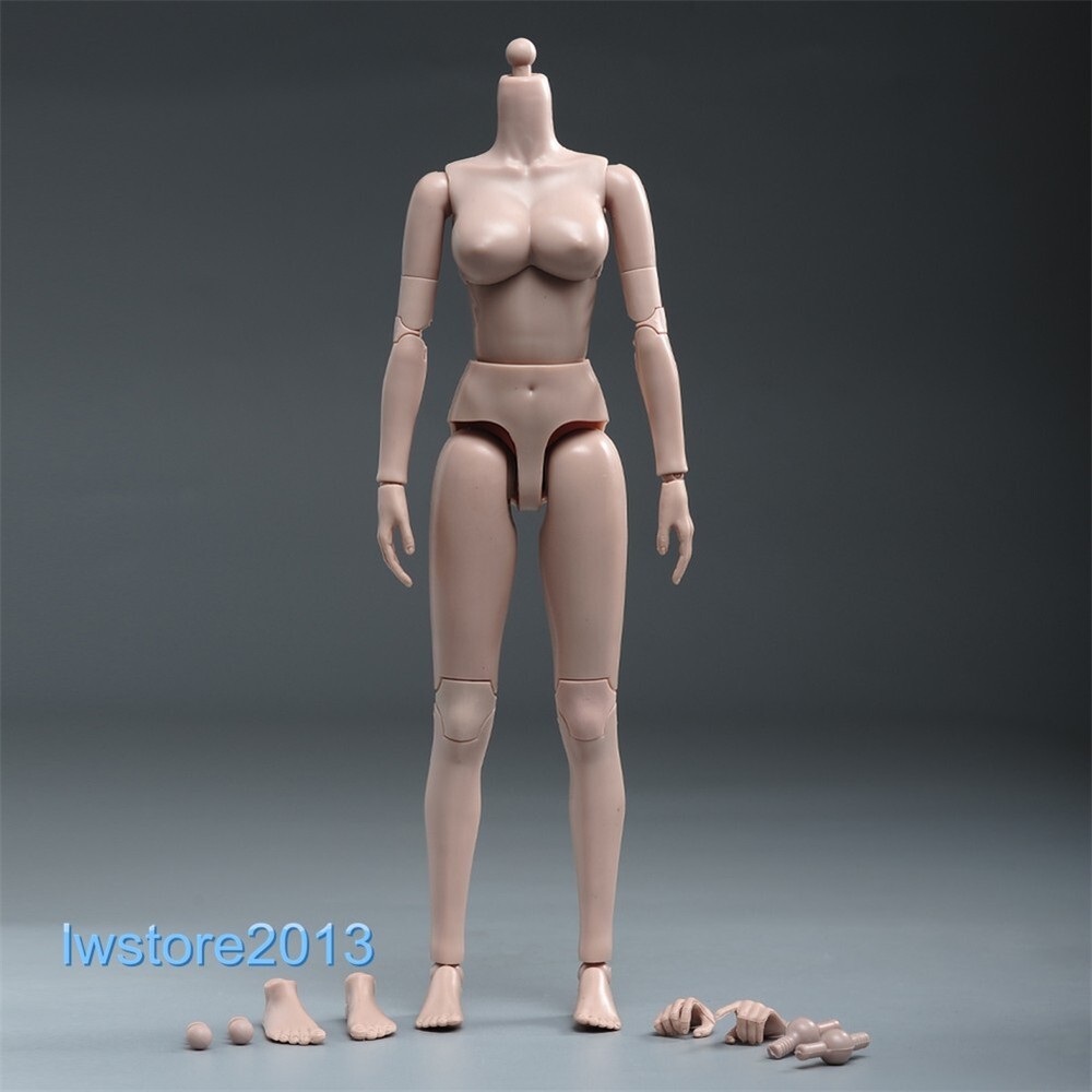 US HENG TOYS 1/6 Suntan Skin Large Bust Girl 12″ Female Action Figure Body Hands