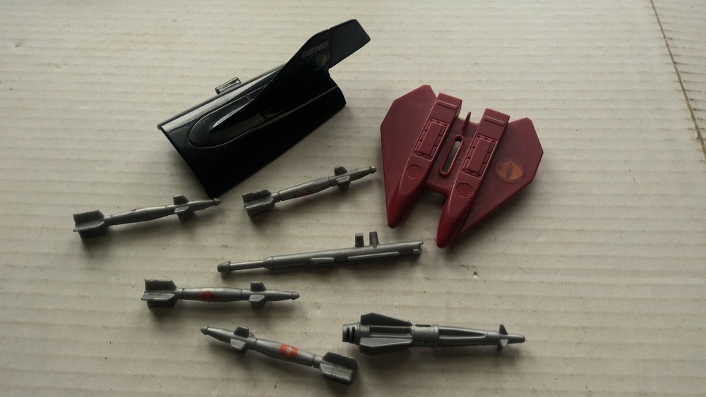 Vintage GI Joe Night Raven Parts & Pieces Lot 1986 Hasbro 80s Toy ARAH Cobra Jet