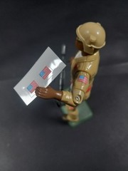 Gi Joe Duke Mail Away Flag Stickers, New! Shoulder Stickers, Peel & Stick!