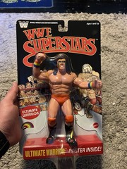 WWE Mattel LJN SUPERSTARS ULTIMATE WARRIOR Figure CHASE BLACK CARD wwf hasbro