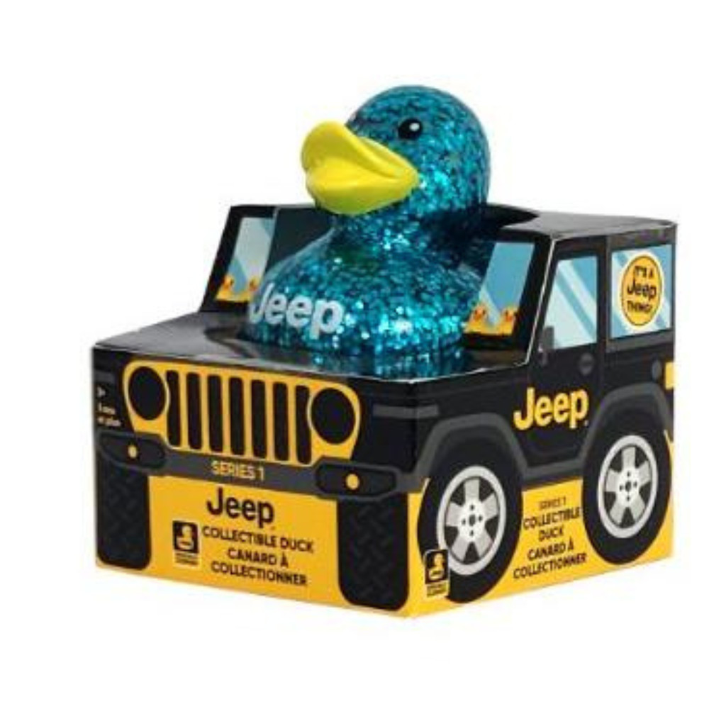 Jeep Branded 2″ Ducks in Paper Jeep 4×4 Box – Blue Sparkle Series 1