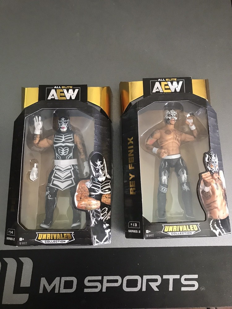 New Sealed AEW Unrivaled Series 2 Pentagon Jr (Penta) and Rey Fenix Figures