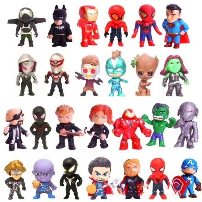 Exclusive 26 Pcs Marvel Avengers Mini Figure Set Super Heroes Toys Cake Topper