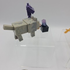 Minecraft Lot Figures Key Chain Mini Figs & Wolves Zombie Steve GUC