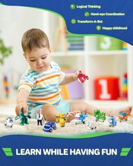 Super Wings Airplane Robot Figures 15-Pack-~