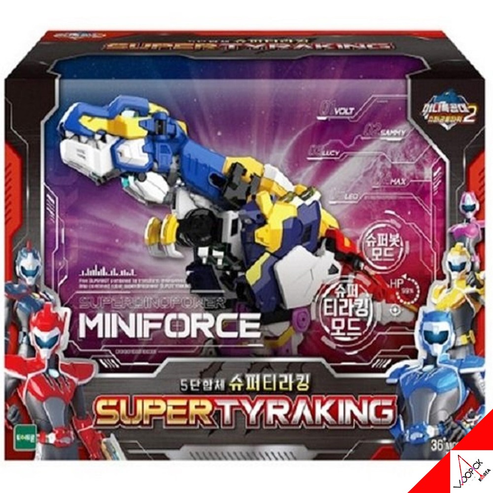 Miniforce Super Dino Power 2 SUPER TYRAKING 5-Dino Integration Transformer Robot