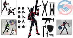 Artistic 5.54-Inch Dummy13 Figure with Movable Joints and Weapon Set – Black