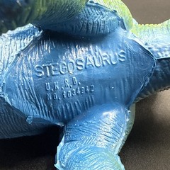 Vintage Stegosaurus Figure Dor Mei No. 1034342 Blue Green Yellow 16” Long