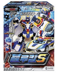 Metal Cardbot S Blue Cop Police Figure Toy Transforming Robot Car