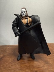 WWE Custom Sting Crow Main Event Elite AEW Bat and Toybiz Coat WCW NWO Mattel