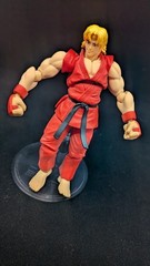 Revoltech Street Fighter Ken Masters Action Figure No.007 Kaiyodo w/ Accessories