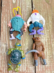 Teenage Mutant Ninja Turtles TMNT 80’s & 90’s Action Figures Lot Of 4 Scumbag