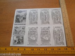 Panini Disney Frozen promotional sticker sheet Elsa Olaf Anna set of 6