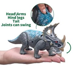 Dinosaur Triceratops Figure 8.3” Articulated Movable Parts Kids Toy