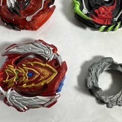 Bay Blades Lot Of 8 Bayblades Plus Parts and launchers