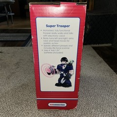 VERY RARE 90s Vintage Kidconnection Super Trooper Walking/Talking Toy Damage Box