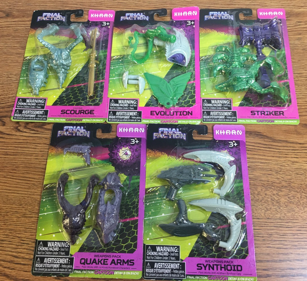 5 Final Faction Action Figures Evolution Scourge Quake Arms Synthoid Striker