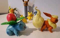 Pokémon Toys Figures Lot Of 7 Pikachu Flareon Bulbasaur Raichu Vinyl Plastic