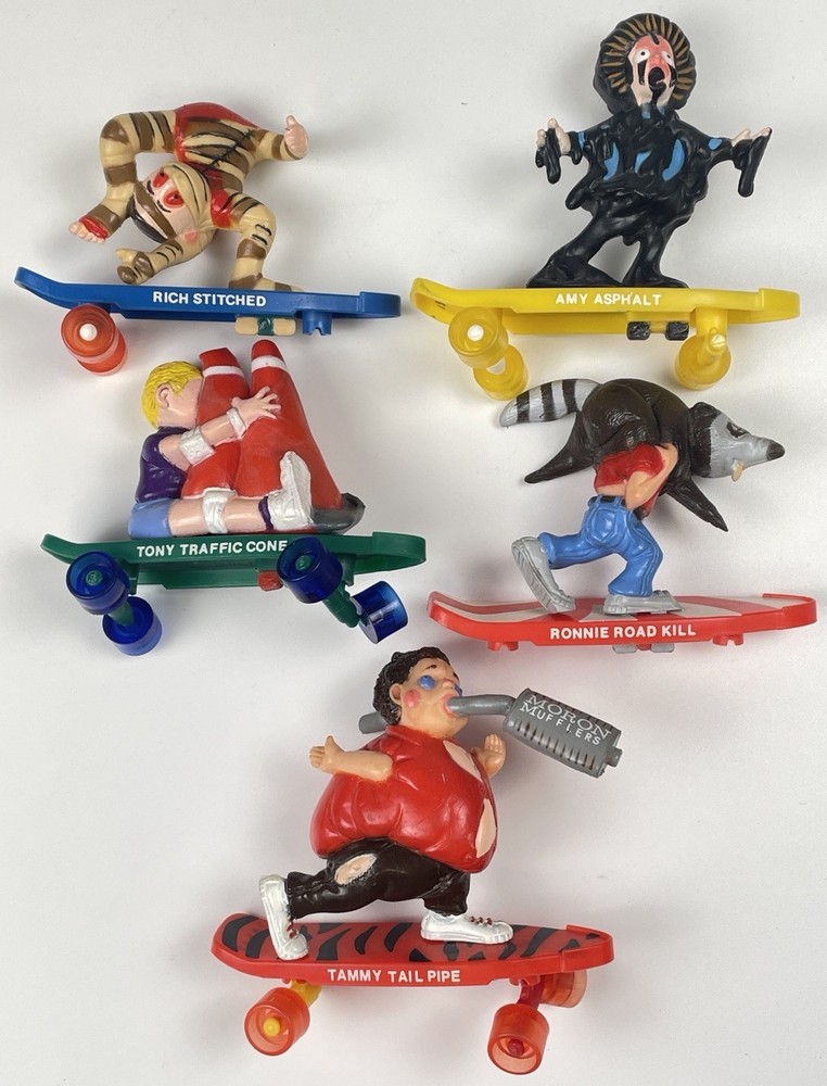 Skateboard Smack Ups LOT (5) 1986 Vtg Playtime Figures Garbage Pail Kids clone