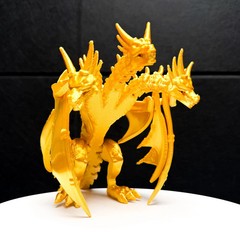 King Ghidorah 3 Headed Dragon Fully Articulated Godzilla Figure | 13 Inch
