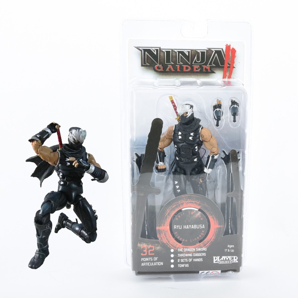 Ninja Gaiden 2 Ryu Hayabusa w/2 Set of Hands 7″ Action Figure PS Game Model Toys