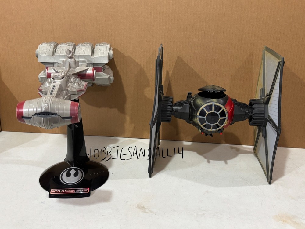 Star Wars !! Collector Fleet Rebel Blockade Runner First Order Tie Fighter Lot