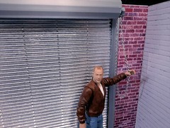 Shop Door Model Prop Kit 1/10 Scale Garage Display Diorama Dollhouse Accessory