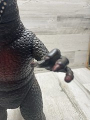Vintage 80’s Godzilla 14 inch Red Black Green Large Posable Dor Mei Poseable