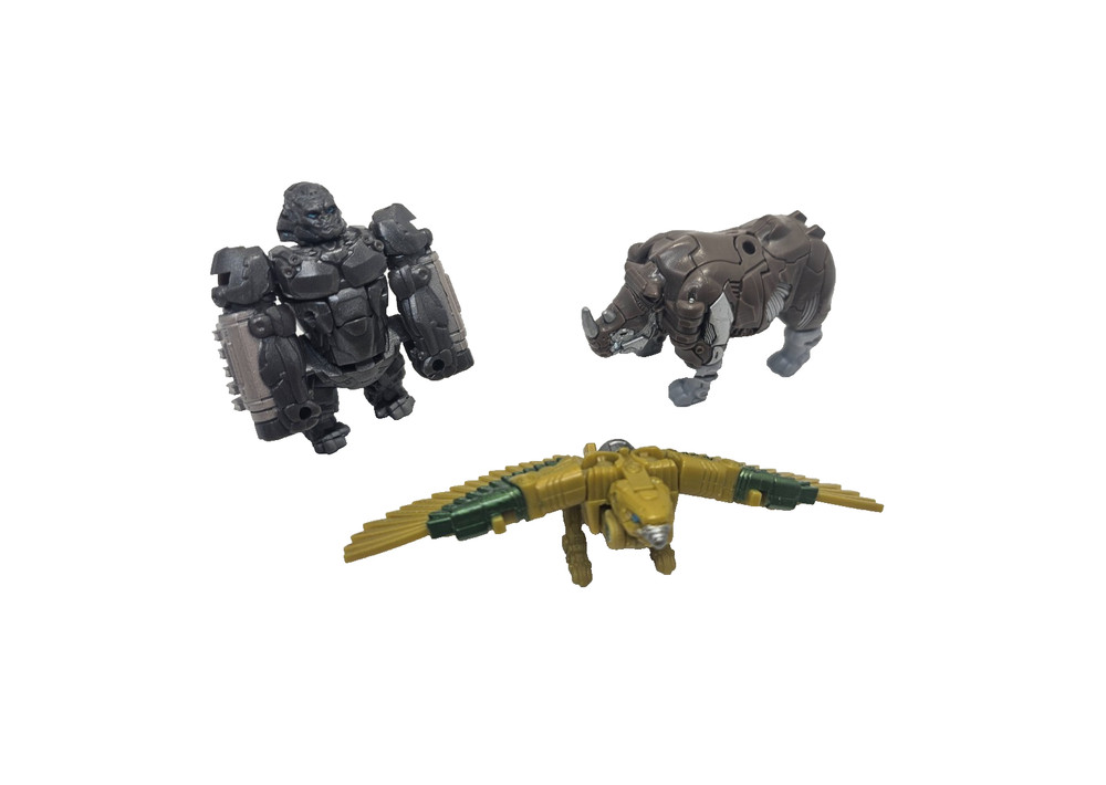 Transformers Rise of the Beasts Maximal Lot Optimus Primal Rhinox Airazor 2-4″