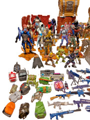 Fortnite Huge Lot Of Loose Figures Raptor Jonesy Parzival etc Weapons Chests SEE
