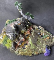 Lava Light Up Action Figure Base Custom Designed 7″x 10″ Diorama Tabletop Gaming