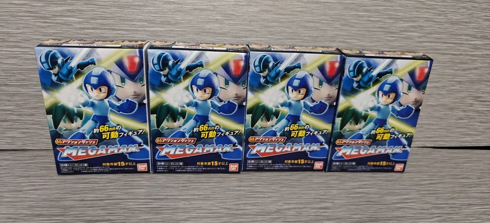 BANDAI MEGAMAN 66MM Figure Full Set LOT OF 4 MEGAMAN, MEGAMAN X ROCK VOLNUTT EXE