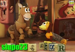 Herocross ~ HMF #079 Disney Toy Story Bullseye + Slinky Dog Figure Deluxe Ver