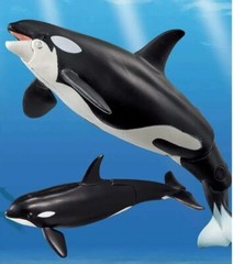 Takara Tomy Ania Orca Killer Whale AL-08 Floating Animal Figure Shamu