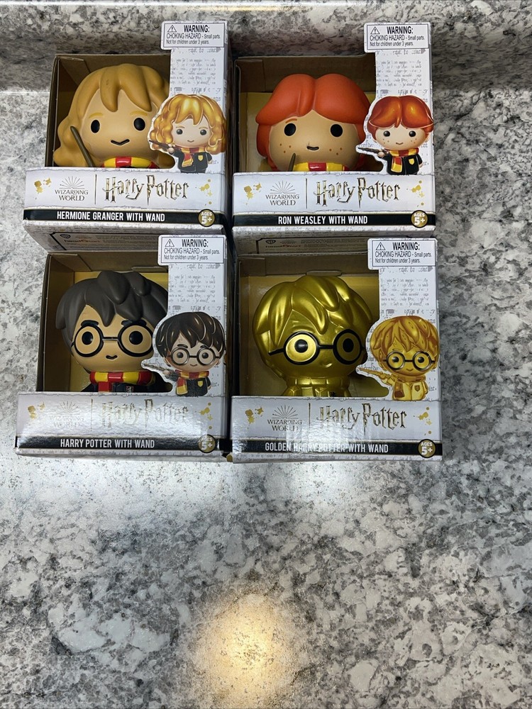 Harry Potter Wizarding World Golden with Wand 4″ Collectible Figures Full Set