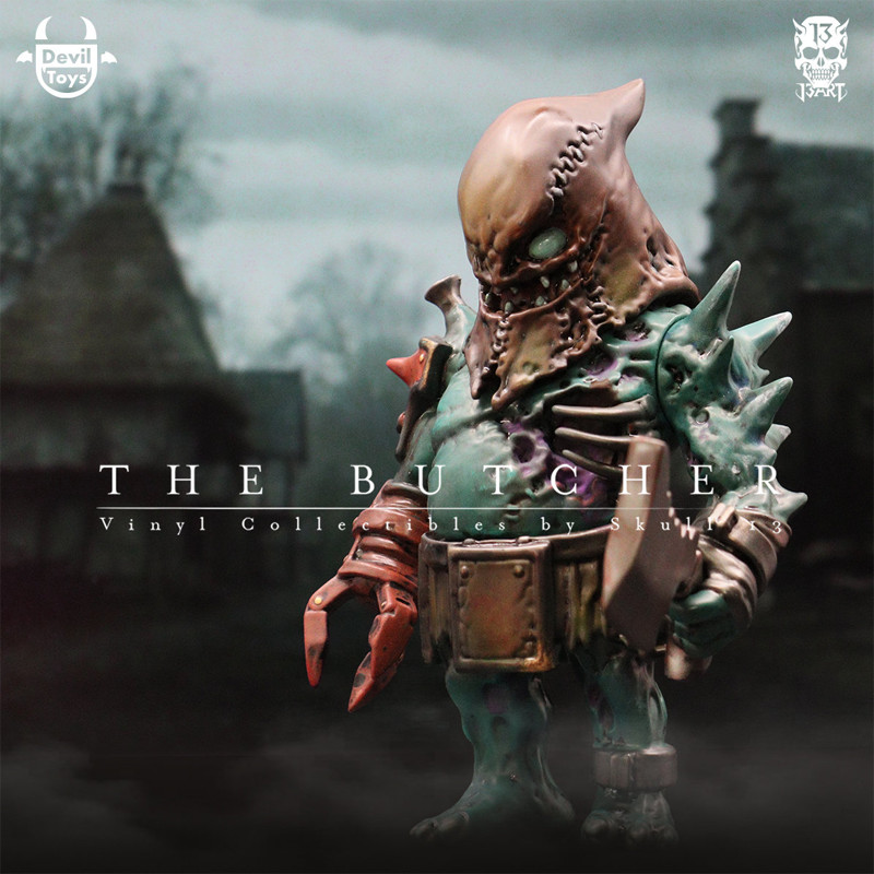 DEVIL TOYS SKULLMAN THE BUTCHER Vinly 19.5cm H Figure Statue Toy Decoration