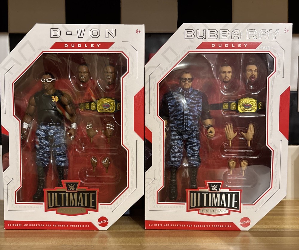 Dudley Boyz (Blue Camo) – WWE Ultimate Edition 2-Pack Wrestling Figures Box Set