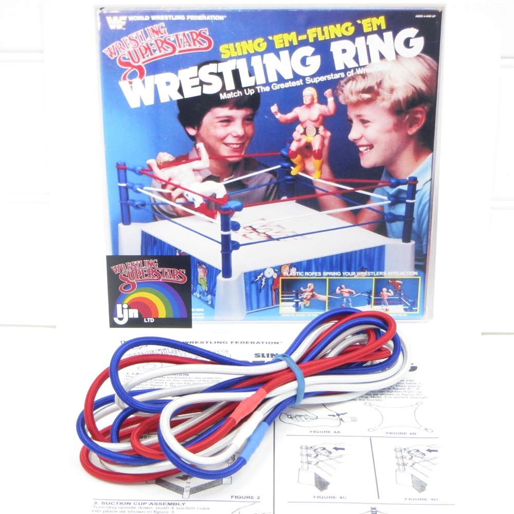 Custom Replacement Ropes Vintage 1980’s LJN WWF Sling Em Fling Em Wrestling Ring