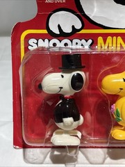 Vintage Snoopy Mini Walkers Top Hat, Woodstock Flower, Red Baron – Very Rare set