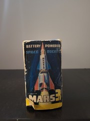 Battery Powered Space Rocket 1960s MARS 3 Vintage Original 100% COMPLETE w Box
