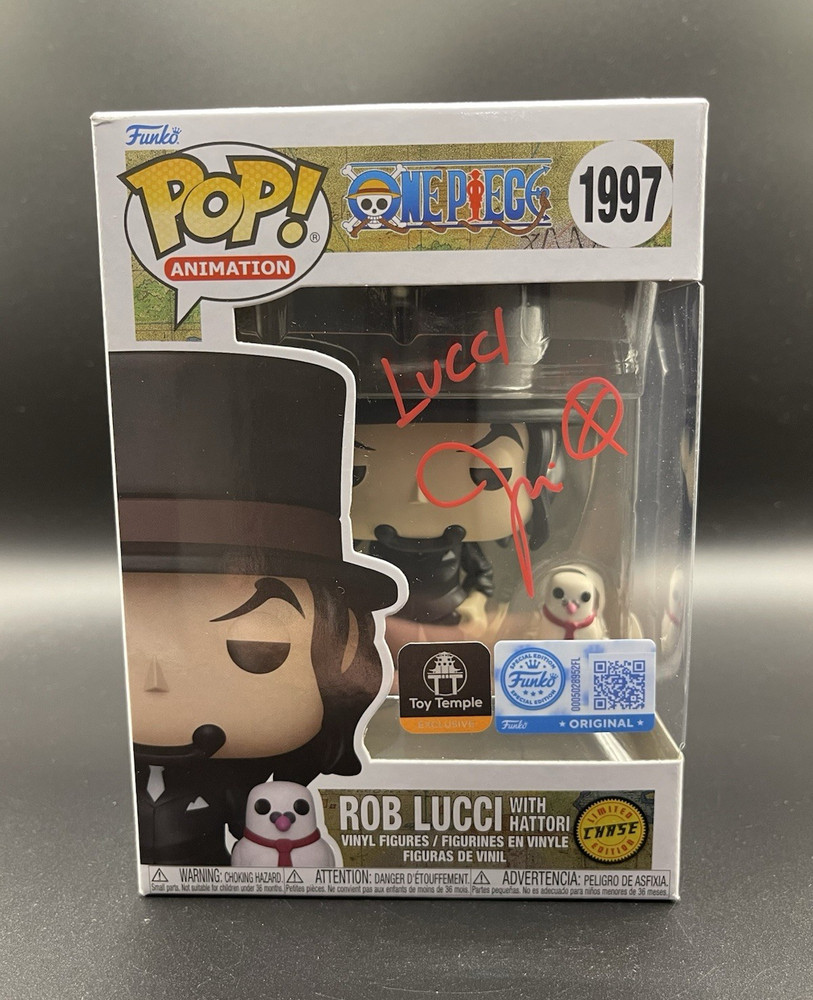 Funko Pop! Animation One Piece Rob Lucci With Hattori Chase #1997 Signed JSA