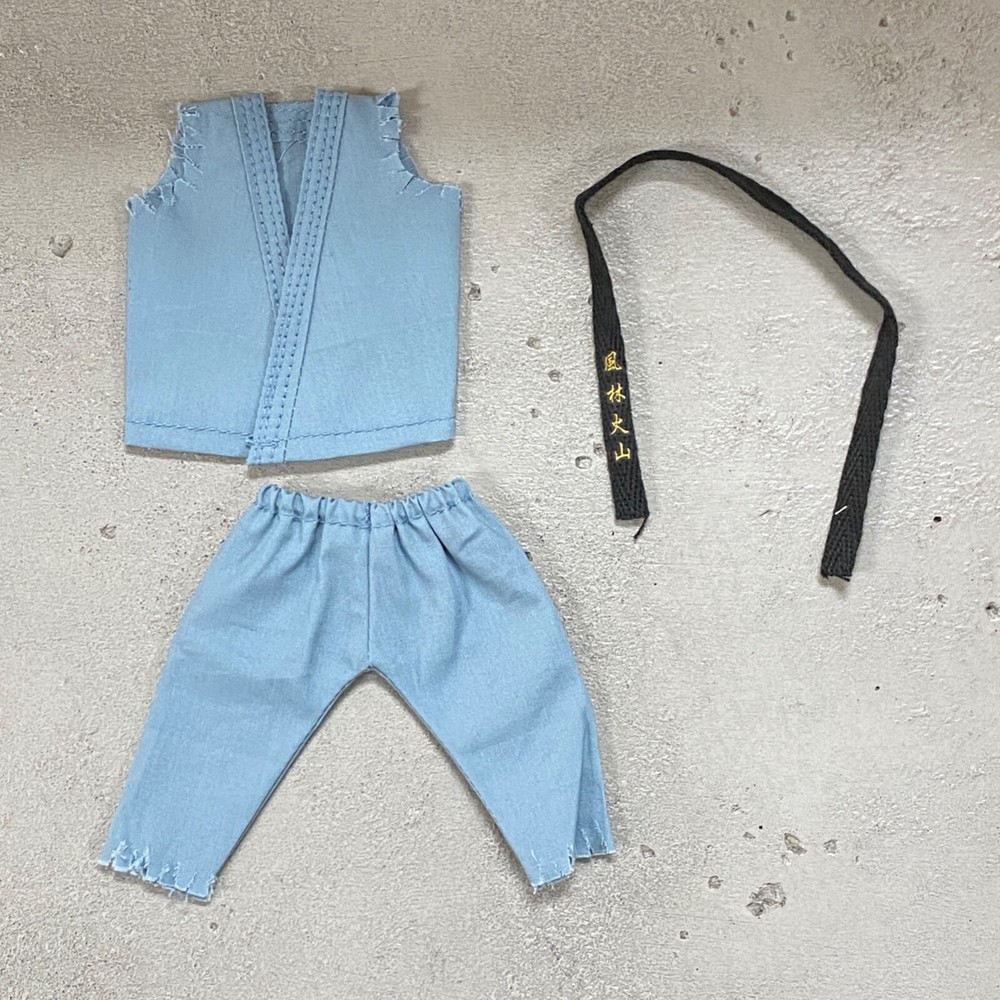 SU-RYU-GRY: 1/12 Grey Karate Gi uniform for JADA Street Fighter Ryu