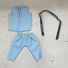 SU-RYU-GRY: 1/12 Grey Karate Gi uniform for JADA Street Fighter Ryu
