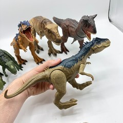 Lot of 7 Jurassic World Dinosaur Toys Sarcosuchus Carnotaurus Sounds Roar 2020s