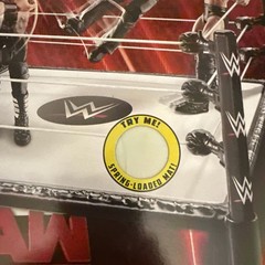 WWE Superstar Ring 14″ Spring-Loaded Mat Pro-Tension Ropes 4 Events in 1 Playset
