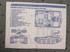 G.I. Joe 1983 Armed Missile Vehicle Wolverine Original Instructions Blueprints
